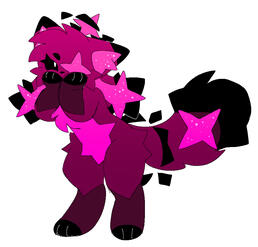 Concept drawing of a subspace tripmine themed kitty dog Concept drawing of a subspace tripmine themed kitty dog