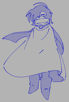 a sketch of my oc named nero