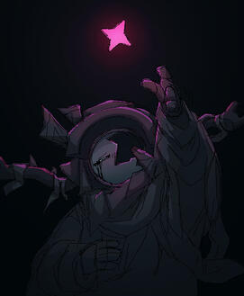 voidbound operator from nullscape reaching towards a tripmine star voidbound operator from nullscape reaching towards a tripmine star