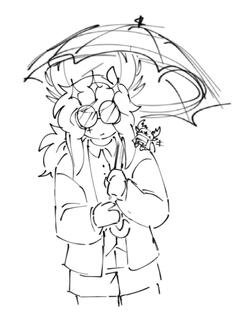 quick sketch of my friend's oc and mine together